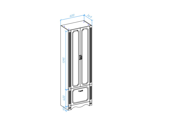 Пенал Bellezza Кантри 60 4629909090019